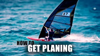 How to get planing Windsurfing Tutorial [upl. by Westley477]