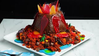 A ShowStopping Volcano Cake That Will Shock Your Family • Tasty [upl. by Tteirrah]