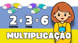 Aprender multiplicação  Problemas de multiplicação  Vídeo educativo com atividades [upl. by Nomyad]