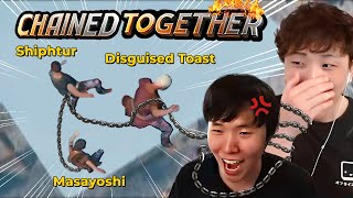 I GOT CHAINED TOGETHER with DisguisedToast Shiptur and Masayoshi [upl. by Aiza]