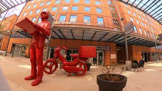 Bordeaux Shopping Mall  Moto Pizza Man Statue So Nice Color  Marriott France [upl. by Ailuy]