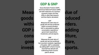 GDP VS GNP  Difference between GDP and GNP  Gross domestic product and Gross national product [upl. by Ilamad]