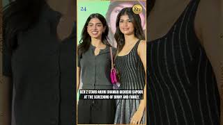 Gen Z stars Anjini Dhawan and Khushi Kapoor at the screening of Binny and Family 24 KhushiKapoor [upl. by Sibella]