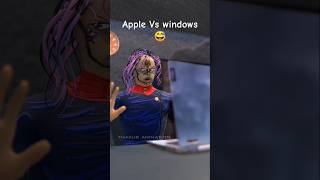 Apple vs Windows 😂 Animation meme animation youtubeshorts meme [upl. by Nedroj]