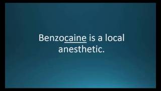 How to pronounce benzocaine Dermoplast Memorizing Pharmacology Video Flashcard [upl. by Nylkaj748]