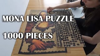 Mona Lisa 1000 pieces puzzle timelapse  Clementoni [upl. by Einegue]