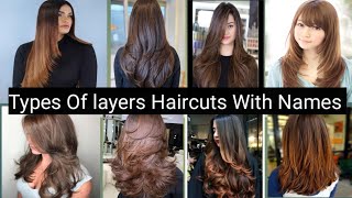 Types Of Layers Haircuts For Girls With Names2023 Long Hair Cutting [upl. by Eirellam]