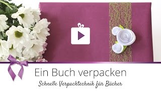 Geschenke verpacken Ein Buch verpacken  einfach  DANATO [upl. by Ahsenrac]