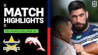 NRL PreSeason 2023  North Queensland Cowboys v Dolphins  Match Highlights [upl. by Ahsyle]