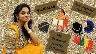 VLOGMAS  DAY 4  USA  Telugu Vlog  My Diamond Jewelry Collection  Thanksgiving Haul Part2 [upl. by Lledyl]