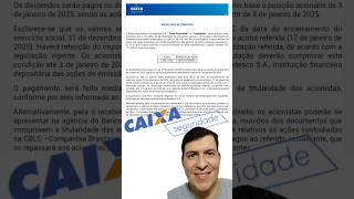 Caixa Seguridade anuncia pagamento de Dividendos Caixa Seguridade CXSE3 Dividendos Proventos [upl. by Droflim6]