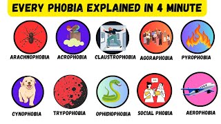 Every Annoying PHOBIAS Explained in 4 minute [upl. by Herbst762]