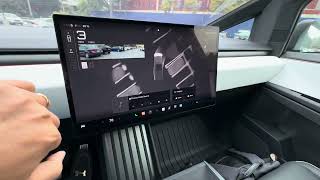 First testdrive of Tesla Cybertruck autoparking feature in Berkeley California [upl. by Yeargain907]