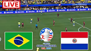 Paraguay vs Brazil Live Football  Copa America 2024  Match Live Today  gameplay pes21 [upl. by Dihsar665]