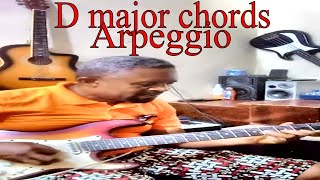 D Major diatonic Chords arpeggio highlifeguitar shorts viral dmajor [upl. by Loredo]