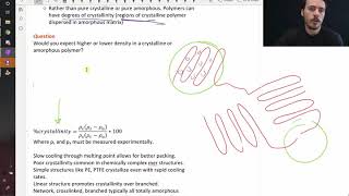 Polymer crystallinity [upl. by Harl945]