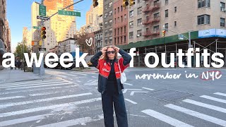 what I realistically wear in a week november in nyc [upl. by Cathee293]