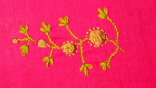 Sutar kaj for beginners  Easy hand embroidery  Unique sutar kajShatos creations [upl. by Orly]