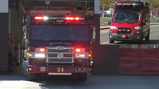 San Ramon Valley Fire Protection Dist Engine 34 amp SR31 Responding [upl. by Odraode]