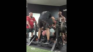 Bench press 405 with 3 inch reduced range of motion [upl. by Lefton166]