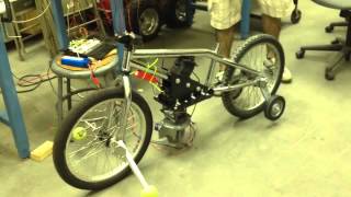 Gyroscopic Stabilization of a Robotic Bicycle [upl. by Eerihs]