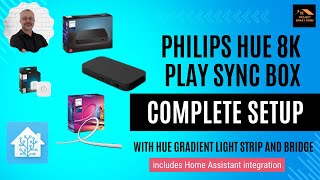 Philips Hue Play HDMI Sync Box 8K  Complete Setup with Gradient Light Strip [upl. by Anneh]