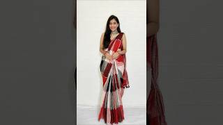 Linen saree Draping tutorial saree rekhamishra sareewearing sareedraping [upl. by Marleah]