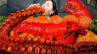 역대급 🐙 대왕 문어다리 해물찜 직접 만든 해산물 볶음 짬뽕 먹방 🔥 Giant Octopus Seafood Jjamppong Recipe Mukbang ASMR Ssoyoung [upl. by Sansone]