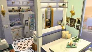 Tiny Cozy Apartment 1312 21 Chic Street 🌆 Sims 4 Speed Build Stop Motion NO CC [upl. by Atirys]