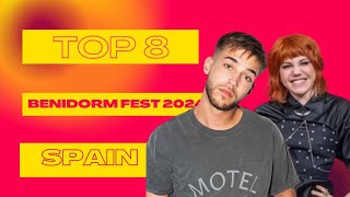 Benidorm Fest 2024 My TOP 8 FINAL Spain [upl. by Vacla832]