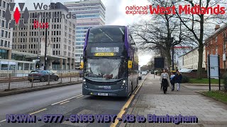 NXWM Platinum Enviro 400 MMC 6777 SN66 WBY on the X8 to Birmingham [upl. by Anaugahs]