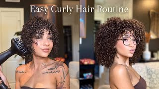 Easy Curly Hair Routine 3c Curls [upl. by Amer]