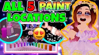 All 5 PAINT LOCATIONS For ixChocos PAINT QUEST😱Royale High 2022 New Years Quest Tutorial [upl. by Machos]