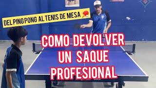 COMO DEVOLVER UN SAQUE PROFESIONAL EN TENIS DE MESA  tenisdemesa pingpong 탁구 [upl. by Sices]