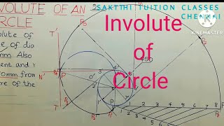 Involute of an Circle  Engineering Graphics Subject [upl. by Jilli]