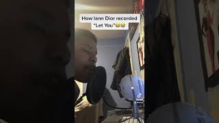 How Iann Dior Recorded “Let You” in the studio😂🎤shorts ianndior letyougo tiktok [upl. by Eivod]