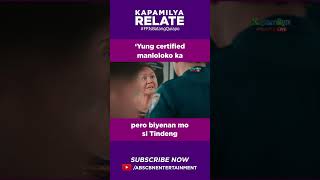 ‘Yung certified manloloko ka pero biyenan mo si Tindeng  Kapamilya Shorts [upl. by Ecirtak]