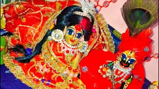 करवाचौथ का श्रंगार हमारी राधारानी का shreejikGirdhar krishna shreeji [upl. by Anhaj226]