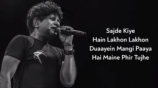 Lyrics Sajde Kiye Hai Lakhon  KK Sunidhi Chauhan  Pritam Irshaad K  Akshay K Trisha K [upl. by Fabozzi380]