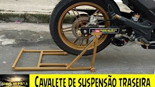 Como fiz o cavalete de suspensão traseira da minha moto [upl. by Aihpos]