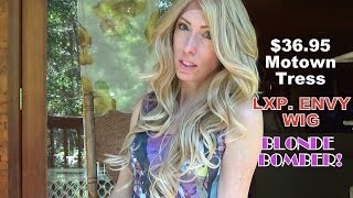 Motown Tress LXP Envy Wig Review in Color Blonde T27613 Heat Friendly [upl. by Nnairret]