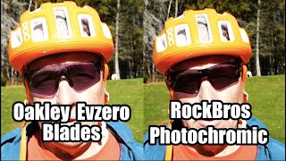 Oakley Evzero Blades vs ROCKBROS Photochromic Cycling Sunglasses Review Comparison [upl. by Suertemed605]