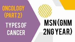 types of cancer oncology MSN in hindi  gnm2nd year nursing medicalsurgicalnursing explore [upl. by Bornie]