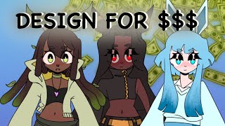 Make BANK w YOUR Character Designs adoptables speedpaint [upl. by Etheline]