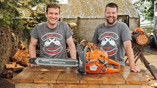 Husqvarna 592 XP® Chainsaw UNBOXING and First Cut 592XP [upl. by Zadoc]