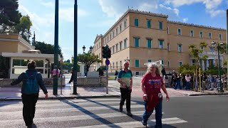 Kolonaki  National garden  Athens center walking [upl. by Nired]