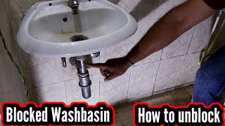 How to clear blocked wash basin  Wash basin block ho jaye to kya karen  Blockage cleaner [upl. by Mathews489]