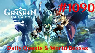 Genshin Impact Walkthrough Part 1090  Daily Quests amp World Bosses 163 No Commentary [upl. by Scherman]