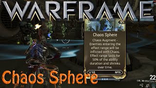 Warframe  Chaos Sphere Augment Nyx [upl. by Childs356]