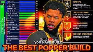 THE NEW META POPPER BUILD FOR 3V3 on NBA 2K25 [upl. by Bohman]